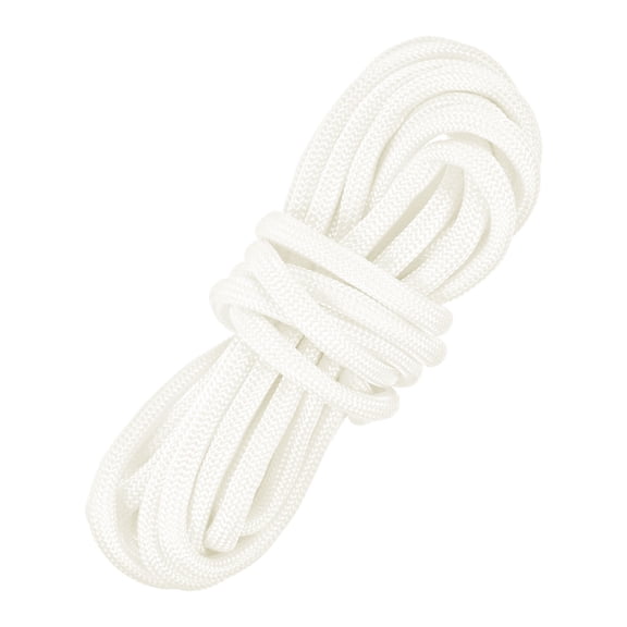 Uxcell 4 MM 10FT Guyline Camping Paracord [1PCS] - 7 strands Cord 550LB for Camping Tents and Tarps [White]