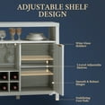thumbnail image 6 of OAKHAM Bar Cabinet with Wine Rack, Wine Bar Buffet Cabinet with Storage, Liquor Bar Buffet Sideboard, Pale Oak, 6 of 11