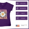 thumbnail image 6 of Better Together Women's V-Neck T-shirt Vintage Retro Boho Style 70s Floral Vibe Hippie Peace Love Friendship Bohemian Tee, 6 of 7