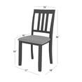 thumbnail image 6 of 6 Piece Solid Wood Upholstered Dining Room Set with Bench and Chairs, 6 of 7