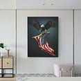 thumbnail image 6 of Kdxio American Flag Pattern Canvas Wall Art 12x16 Inches - Waterproof HD Print Solid Wood Frame for Living Room & Bathroom,Vertical, 6 of 8