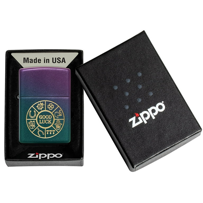 Zippo Lucky Symbols Iridescent Pocket Lighter - Walmart.com