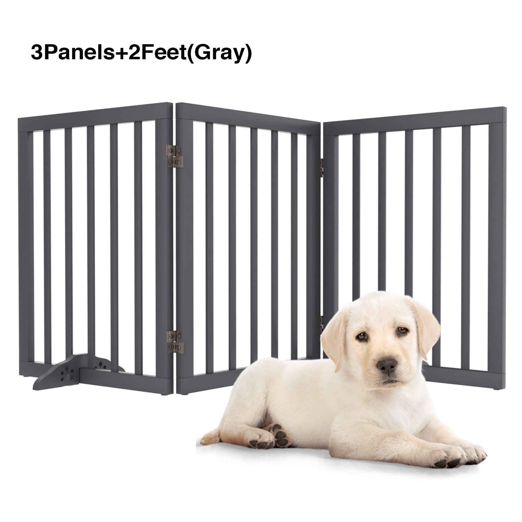 Semiocthome Pet Gate，Dog Gate for Doorways，24" FreeStanding Foldable