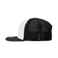thumbnail image 3 of 6 Panel Flat Bill Trucker Caps, Bk/Wt/Bk, 3 of 6
