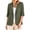 #0258-Army Green, variant on Blazer for Women Lapel Collar 3/4 Roll Cuff Sleeve Single Button Front Plain Smooth Woven Blazer Straight Fit Elegant Business Casual Tops for Women