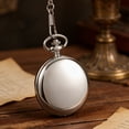 thumbnail image 4 of DESIGNICE Pocket Watches for Men,Simple Smooth Surface Pocket Watch,Classic Flip Phone Mens Pocket Watch,Christmas Graduation Birthday Fathers Day Gift,Silver, 4 of 7