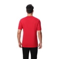 thumbnail image 6 of Zfeel Men's Dry Fit Short Sleeve Poly Shirt, Crewneck Comfortable Tee, Moisture Wicking, Red, M, 6 of 6