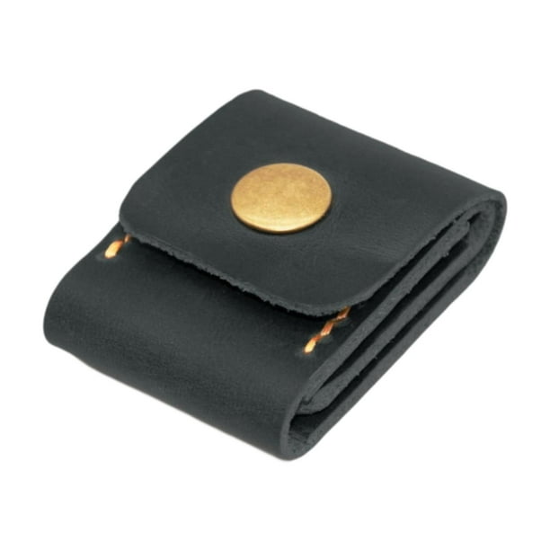 Estuche para guardar púas de guitarra con 3 compartimentos para amantes de la guitarra. negro