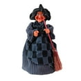 thumbnail image 1 of Figura coleccionable de bruja, adorno gótico terrorífico para fiestas de Halloween Vestido negro gris, 1 of 9