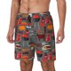 thumbnail image 1 of Balery BBQ Icons Bañador para hombre, shorts de playa de secado rápido con entrepierna y forro de compresión-3X-Large, 1 of 6