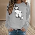 thumbnail image 2 of Weikingp Womens Pullover Sweatshirts Cotton Sweatshirts for Women Cute Clothes for Women Pullover Sweaters for Women Sweatshirts for Women Gray 2XL, 2 of 4