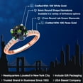thumbnail image 2 of Gem Stone King 10K Two Tone Gold Green Mystic Topaz and Lab Grown Diamond Engagement Ring for Women | 2.60 Cttw | Round 8MM | Gemstone November Birthstone | Size 6, 2 of 6