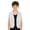 White, variant on Kids Boys Fringe Sequin Vest Sleeveless Sparkly Waistcoat Open Front Tassel Jacket Western White 16