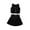 Black, variant on AherBiu Girls Clothes Sets Button down Sleeveless Vests Ruched Mini Skirts Trendy Casual Toddler Outfits