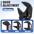 thumbnail image 6 of WORKPRO 4" Mini Adjustable Pliers Wrench, Parallel Jaws, Anti-Rust Coating, Compact Tool for Tight Spaces, 6 of 10