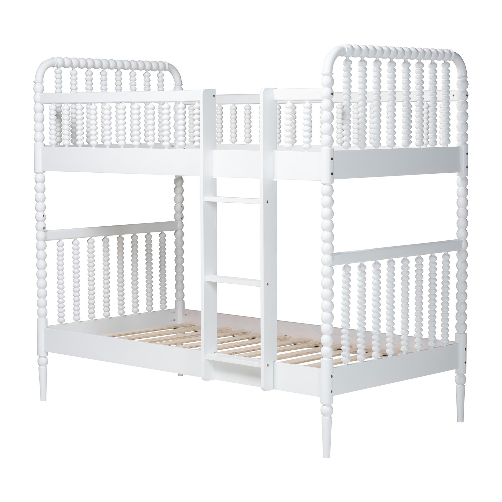 Baxton Studio Lucera Mid-Century Modern Bunk Bed, Twin, White