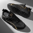 thumbnail image 4 of CORASUN Men's Low-Profile Casual Sports Shoes, Breathable Mesh Sneakers with Gold Accents, Lightweight Walking Shoes for Gym and Daily Commute, Black, 4 of 10