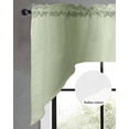 thumbnail image 3 of Sage Green Ombre Kitchen Swag Valances for Windows, Modern Abstract Art Swag Valances Curtains for Living Room, Rod Pocket Window Treatments for Bathroom, Bedroom, Cafe, 56"x36", 3 of 6
