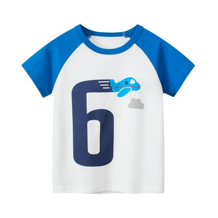 

SILVERCELL 1-6T Toddler Boys Girls Short Sleeve Cotton T-Shirts Top Kids Casual Raglan Tees Tops