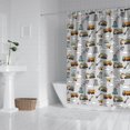 thumbnail image 2 of Cartoon Construction Vehicles Buildings Shower Curtain 72"x84" ,Bathroom Decorative Shower Curtains Set with 12 Hooks,Modern Waterproof Washable Shower Curtain, 2 of 6