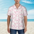 thumbnail image 4 of Lsque Cute Rabbit pattern Hawaiian Shirt for Men, Unisex Summer Beach Casual Short Sleeve Button Down Shirts-XX-Large, 4 of 9