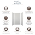 thumbnail image 4 of Transolid SWK363672-50 SaraMar 36-in x 36-in x 72-in Glue to Wall 3-Piece Shower Wall Kit, Lunar, 4 of 5