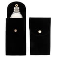 thumbnail image 1 of Funda de Reloj de Terciopelo Uxcell, Estuche de Viaje para Reloj, Bolsa de Almacenamiento Suave con Botón de Presión para Regalo, Negro, 1 of 6