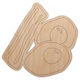 thumbnail image 1 of Bacon and Eggs Breakfast Wood Shape Unfinished Piece Cutout Craft DIY Projects - 6.25 Inch Size - 1/8 Inch Thick, 1 of 7