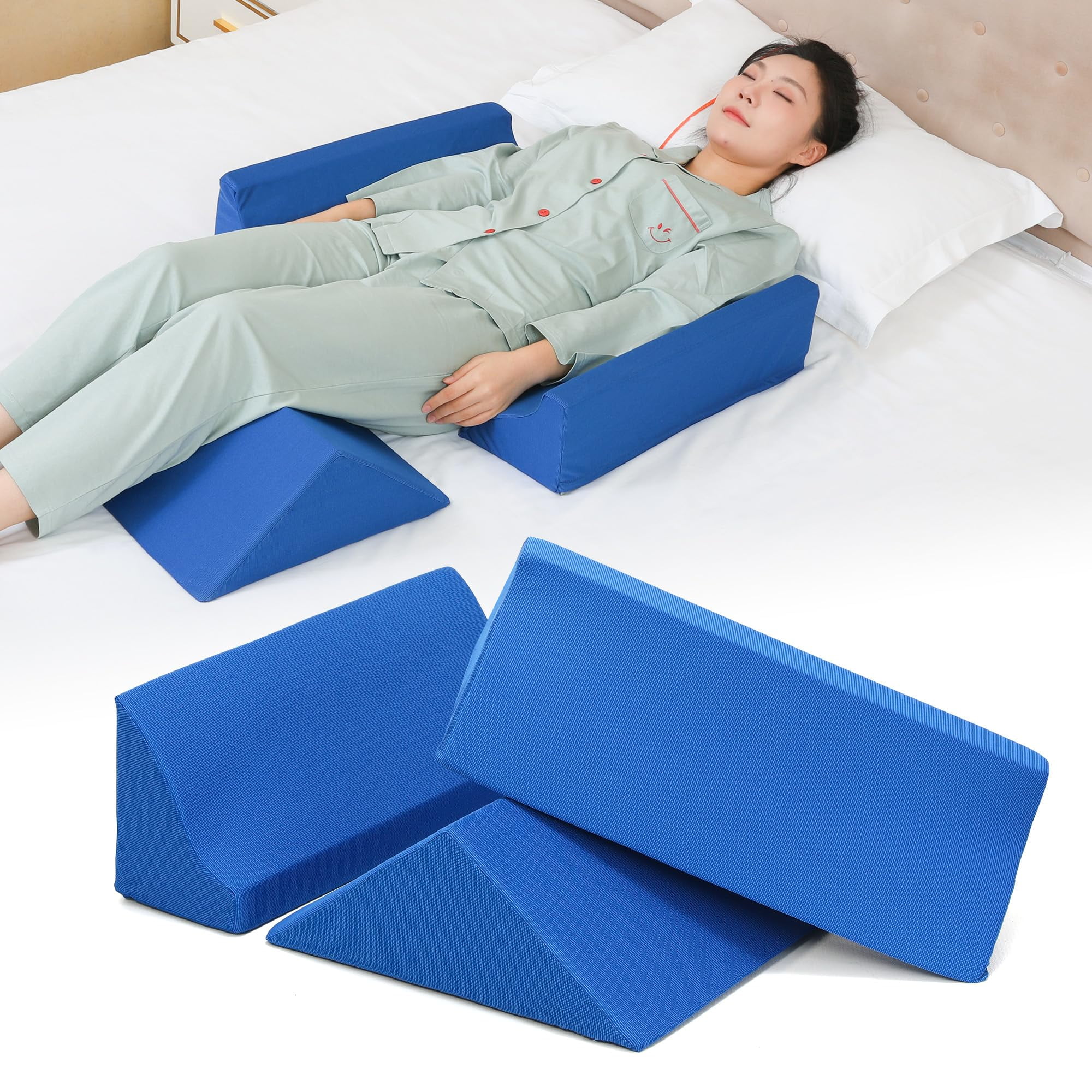 Bed Wedges & Body Positioners (3 In 1)  40 Degree For Positioning Pillows Wedge Pillow Side Sleeping After Knees Elevated