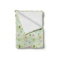 thumbnail image 2 of Stars Soft Flannel Fleece Throw Blanket, Colorful Stars on Pale Green Background with Abstract Waves Geometric Design, Cozy Plush for Indoor and Outdoor Use, 50" x 70", Multicolor, by Ambesonne, 2 of 6