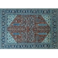 thumbnail image 1 of Ahgly Company Indoor Rectangle Oriental Light Blue Industrial Area Rugs, 8' x 12', 1 of 4