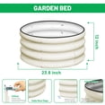 thumbnail image 5 of SnugNiture Galvanized 2x2x1 ft Outdoor Raised Garden Bed Kit (3-pack) – Metal Planter Box for Vegetables, Herbs, and Plants, White, 5 of 9
