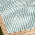 thumbnail image 3 of NICOLE MILLER NEW YORK Patio Country Ombre Geo Indoor Outdoor Area Rug, UV Fade Resistant, Low Pile, Blue/Cream, 5'2"x7'2", 3 of 10