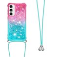 thumbnail image 3 of Funda para Samsung Galaxy S23 FE 5G Brillantina Líquida Divertida Reluciente y con Cristales en Movimiento Cuerpo Cruzado con Cordón Ajustable, 3 of 5