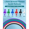 thumbnail image 2 of Filamento para impresora 3D Dynta PLA de 1,75 mm, paquete de 6 colores, 250 g x 6, 2 of 7