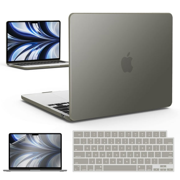Funda rígida para MacBook Air 13" IBENZER 2025-2022, color gris