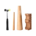 thumbnail image 4 of FashionCha Wooden Swage Block Set Forming Bending Tool Groove Tool Professional for Jewelers Bracelet Jewelry Making Tools Rubber Gavel, 4 of 8