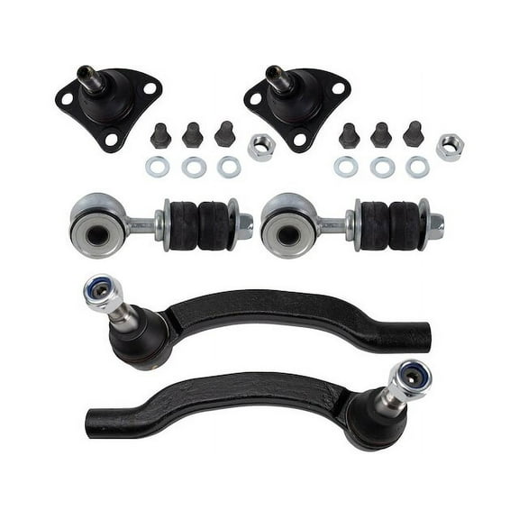 Front Ball Joint Sway Bar Link Tie Rod End Kit 6 Piece - Compatible with 2014 - 2021 Ram ProMaster 1500 2015 2016 2017 2018 2019 2020