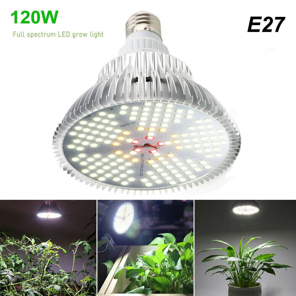 100W E27 LED Grow Light Bulb Hydro Full Spectrum for Indoor Plants Veg Flower ! 