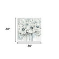 thumbnail image 5 of 30" Winter Blues Flower Canvas Wall Art, 5 of 5