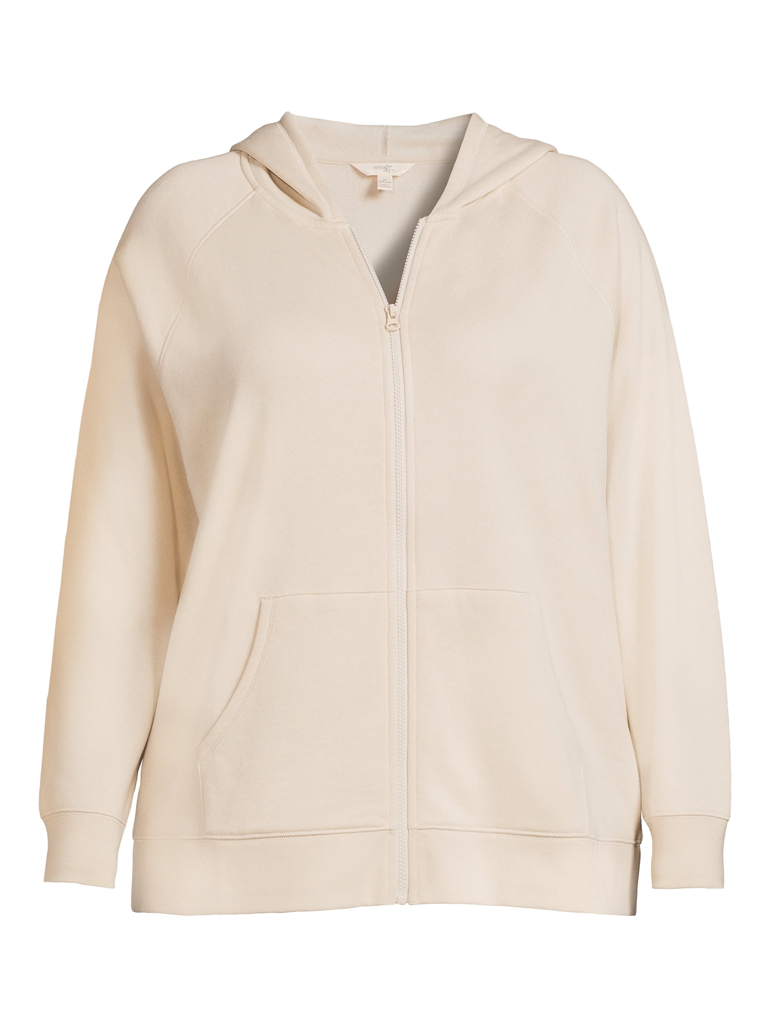 Terra & Sky Women's Plus Size Fleece Zip Up Hoodie
