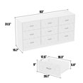 thumbnail image 2 of Yiwa Commode Moderne à 9 Tiroirs, Coffre de Chambre de 63 Pouces avec Prise de Courant Intégrée, Rangement pour Salon, 2 of 6
