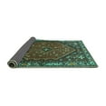thumbnail image 2 of Ahgly Company Indoor Round Persian Turquoise Blue Traditional Area Rugs, 4' Round, 2 of 4