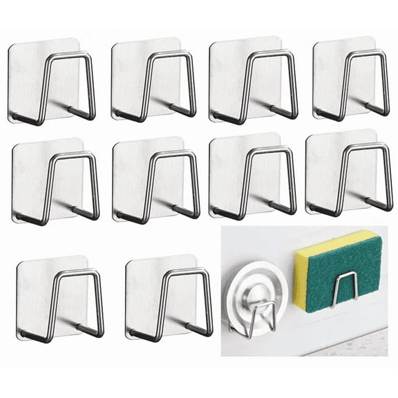 Loopunk Under Cabinet Cutting Board Holder - Pot Lid Organizer for Cabinet Cutting Board Holder Rack Storage Stainless Steel Under Shelf Counter Chopping Board Holder(10Pcs)