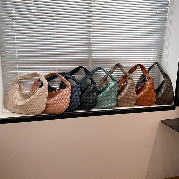 Woven leather handbag designer sale