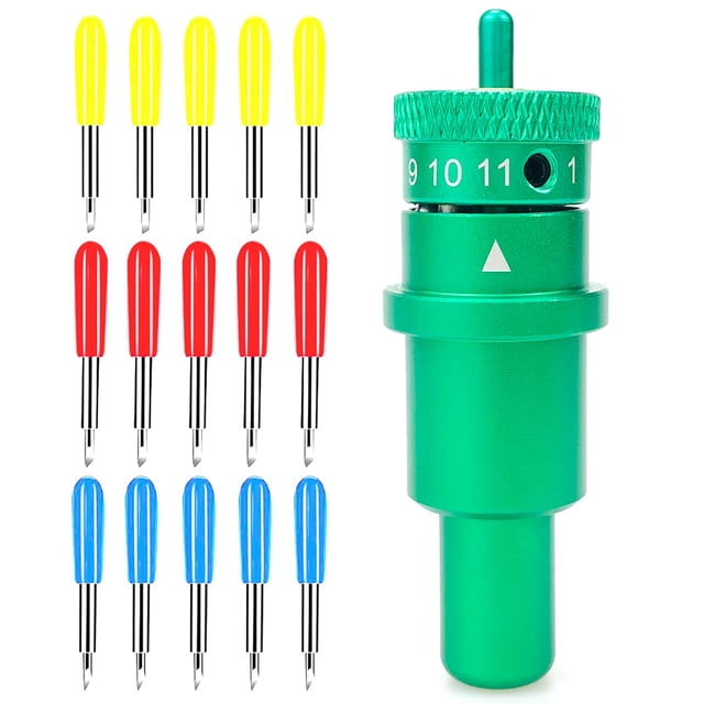 Juego de 15 cuchillas para plotter de corte con soporte ajustable