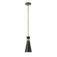 thumbnail image 5 of 1 Light Mini Pendant-Matte Black/Heritage Brass Finish Z-Lite 728Mp-Mb-Hbr, 5 of 6