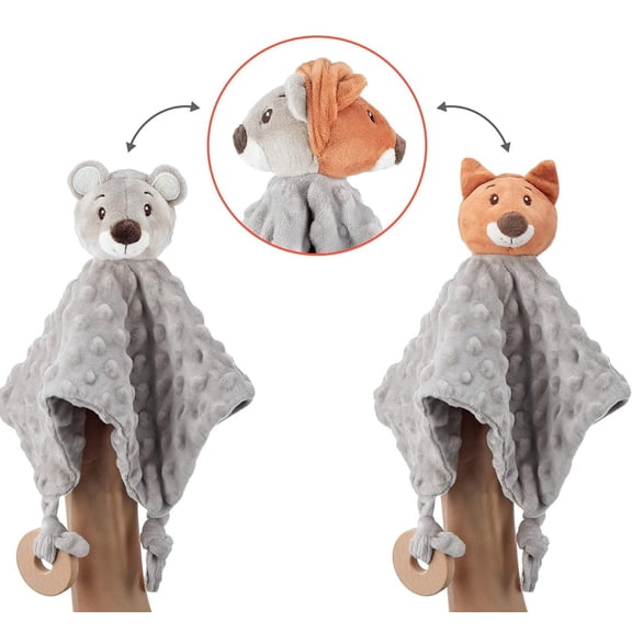Baby Security Blanket Bear – Baby Blankets for Boys and Girls, Soft Lovey Plush Snuggle Toy for Babies, Infant, Newborn, Toddler