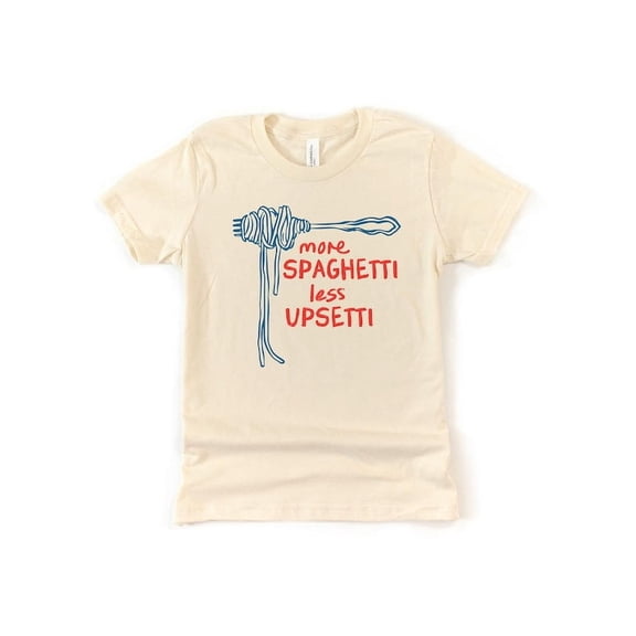 Pasta Shirt, Spaghetti T Shirt, Kids, Youth Sizes, Food Shirts for Children, Pasta Lover, More Spaghetti Less Upsetti, Funny Tshirt, Silly