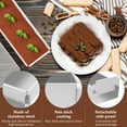 thumbnail image 4 of Tcwhniev Rectangular Cake Pan Stainless Steel Tiramisu Mold with Lid and Removable Side Panel Nonstick Cheesecake Pan for Birthday Wedding Party, 4 of 8